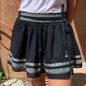 Papaya embroidered mini skirt